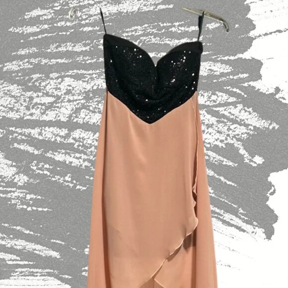 Windsor Dresses & Skirts - Black & Pink Strapless High-Low Dress